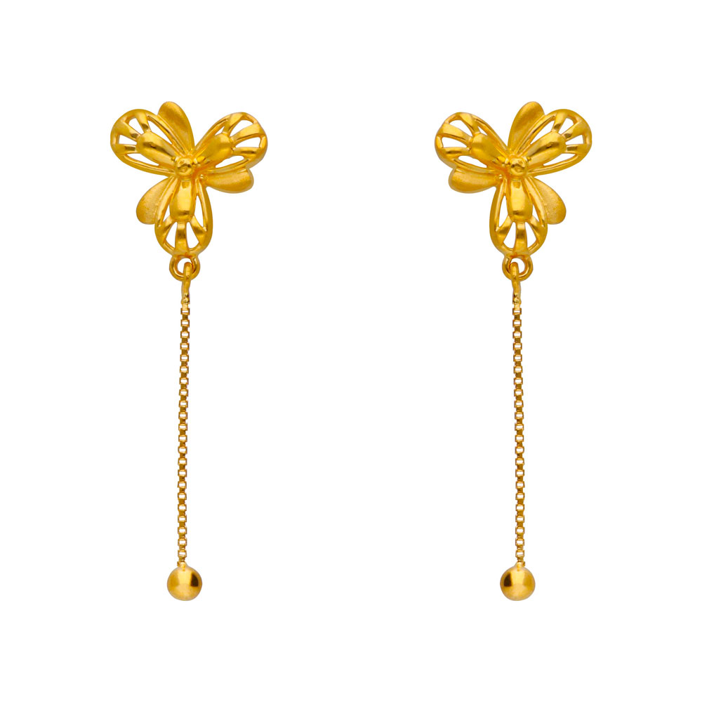 Plain Gold Hanging Earrings